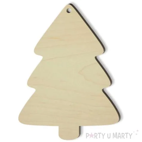 zawieszka drewniana choinka judytka 63 x 85 mm
