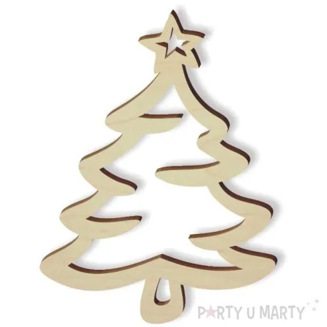 zawieszka drewniana choinka krysia 65 x 85 mm