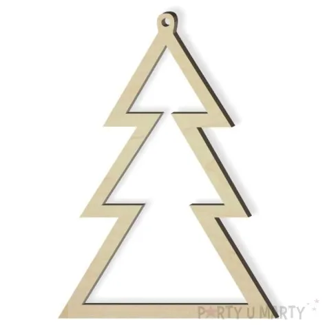 zawieszka drewniana choinka obrys 56 x 79 mm 10 szt