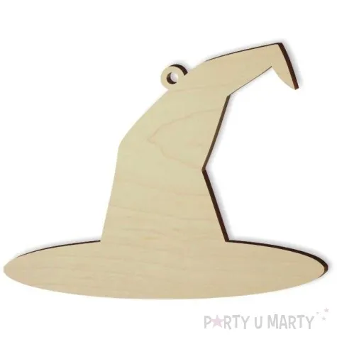 zawieszka drewniana czapka czarownicy 80 x 64 mm 10 szt