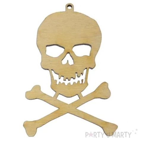 zawieszka drewniana czaszka 56 x 85 mm 10 szt