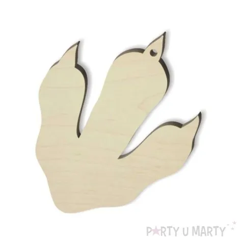 zawieszka drewniana dino odcisk lapy 65x80 mm