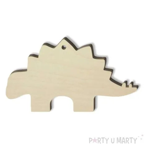 zawieszka drewniana dino stegozaur 45x85 mm