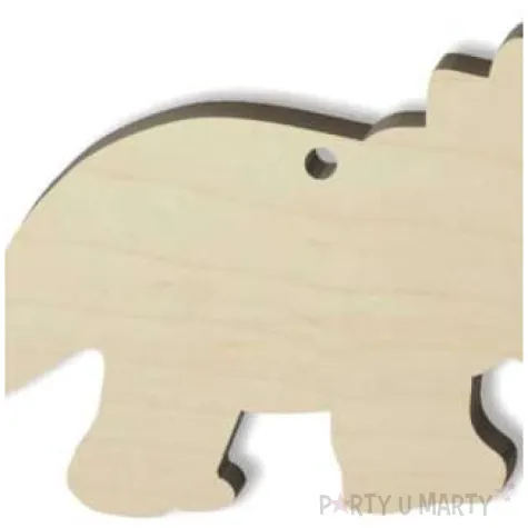 zawieszka drewniana dino triceratops 45x85 mm