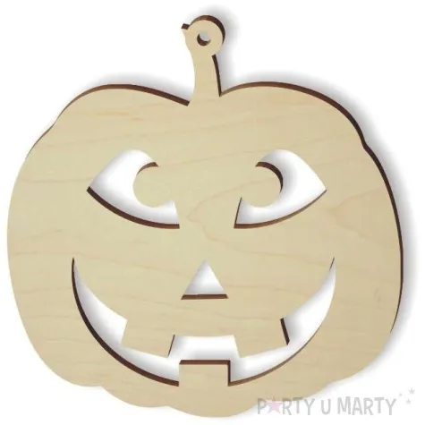 zawieszka drewniana dynia zez 80 x 80 mm 10 szt