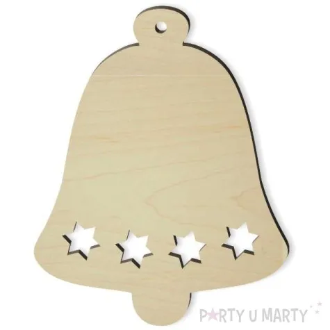 zawieszka drewniana dzwoneczek 64 x 80 mm