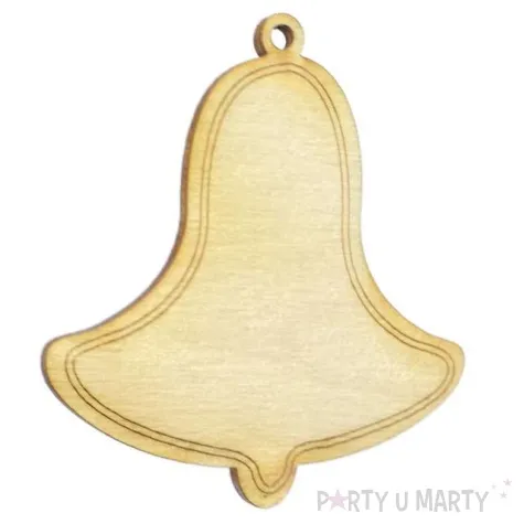 zawieszka drewniana dzwonek 64 x 70 mm