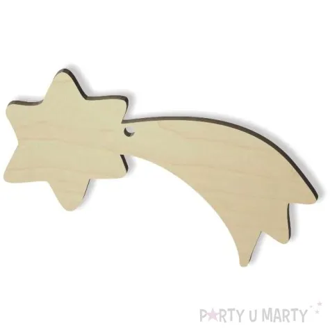 zawieszka drewniana gwiazda betlejemska 46 x 88 mm 10 szt