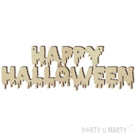 zawieszka drewniana happy halloween 240 x 81 mm