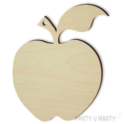 zawieszka drewniana jablko 66 x 81 mm 10 szt