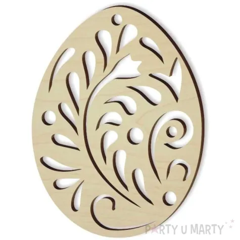 zawieszka drewniana jajko pisanka 2 62x85 mm