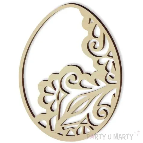 zawieszka drewniana jajko pisanka 3 62x85 mm 10 szt