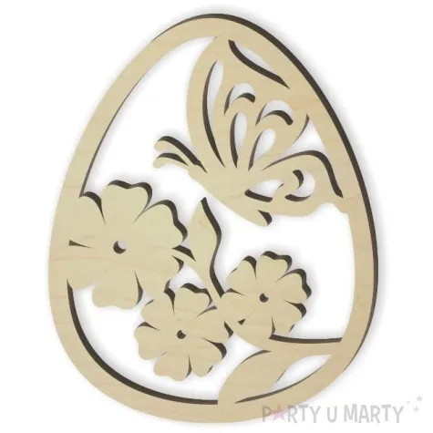 zawieszka drewniana jajko pisanka eques 72 x 90 mm