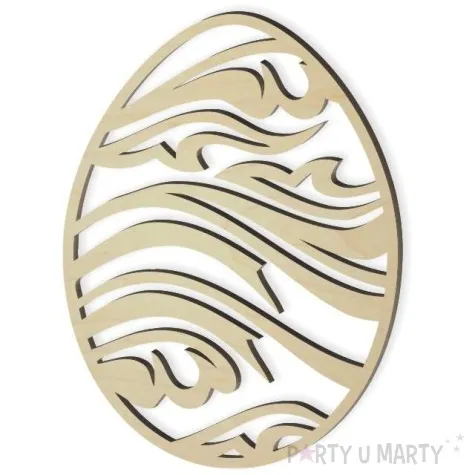 zawieszka drewniana jajko pisanka fale dunaju 10 szt