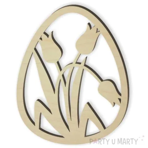 zawieszka drewniana jajko pisanka lanifex 72 x 90 mm