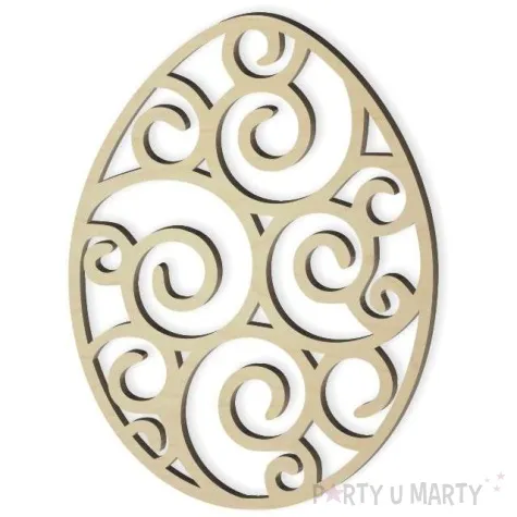 zawieszka drewniana jajko pisanka slimaczki