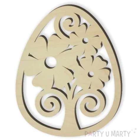 zawieszka drewniana jajko pisanka stipus 72 x 90 mm