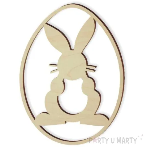 zawieszka drewniana jajko pisanka zajac 10 szt