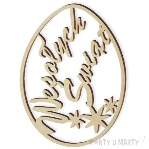 zawieszka drewniana jajko wesolych swiat