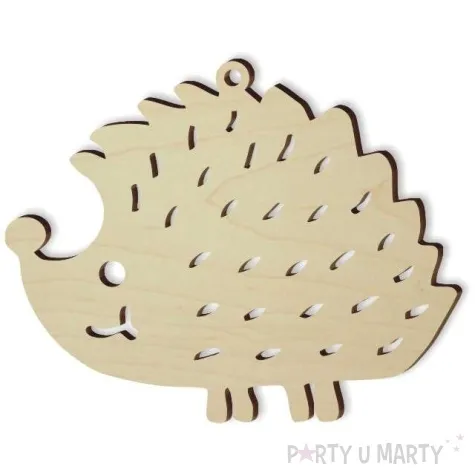 zawieszka drewniana jez 81 x 65 mm