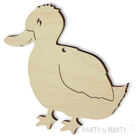 zawieszka drewniana kaczuszka 82x87 mm