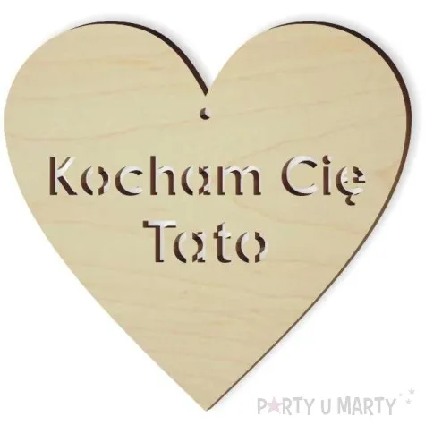zawieszka drewniana kocham cie tato 103x100 mm