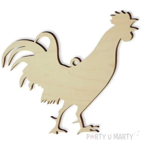 zawieszka drewniana kogut rocky 80x73 mm