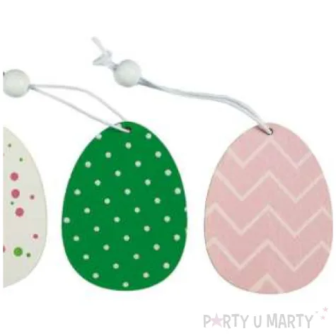 zawieszka drewniana kolorowe pisanki drewno titanum 3 szt