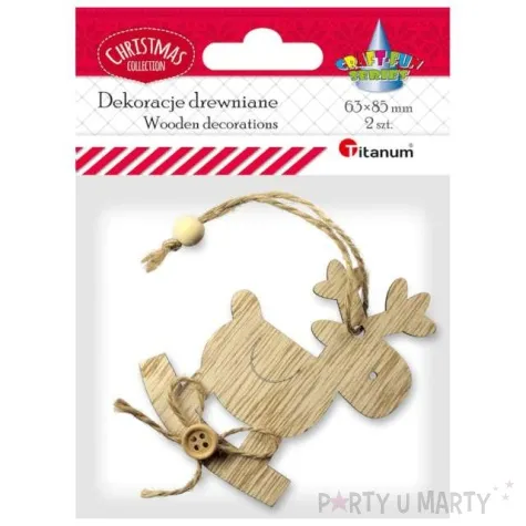 zawieszka drewniana kon na biegunach titanum 2 szt