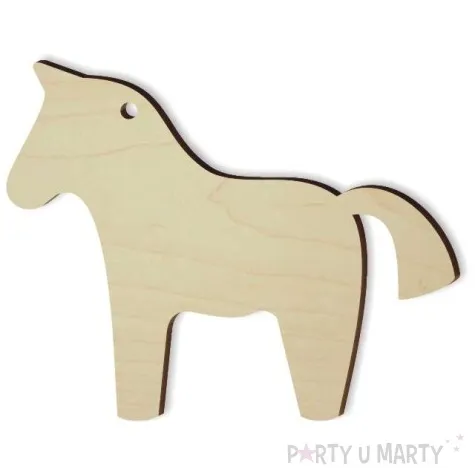 zawieszka drewniana konik 64 x 80 mm 10 szt