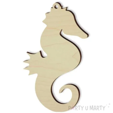 zawieszka drewniana konik morski 51 x 85 mm 10 szt
