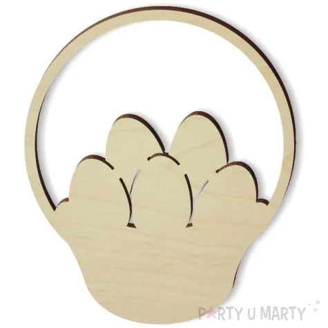 zawieszka drewniana koszyczek 73x85 mm 10 szt