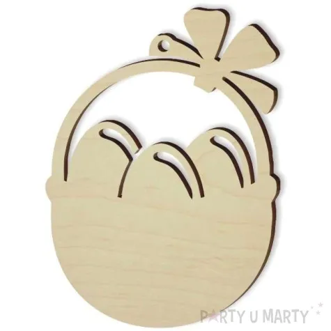 zawieszka drewniana koszyczek duzy 58x80 mm