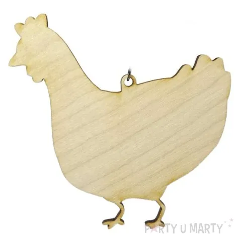 zawieszka drewniana kura 1 83x85 mm 10 szt