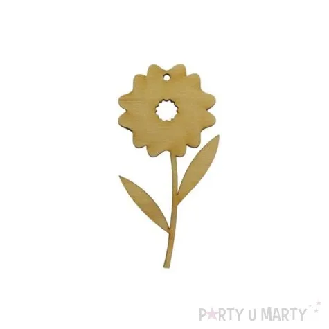 zawieszka drewniana kwiatek 12 50x100 mm 10 szt