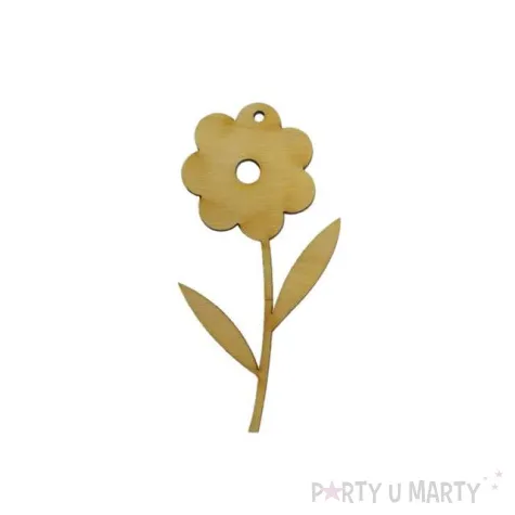 zawieszka drewniana kwiatek 13 49x100 mm