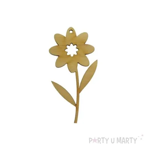 zawieszka drewniana kwiatek 14 50x100 mm