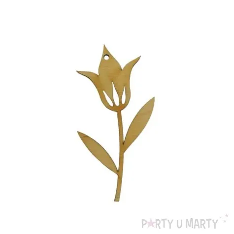 zawieszka drewniana kwiatek 18 49x100 mm