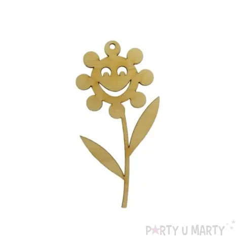 zawieszka drewniana kwiatek 20 49x100 mm 10 szt