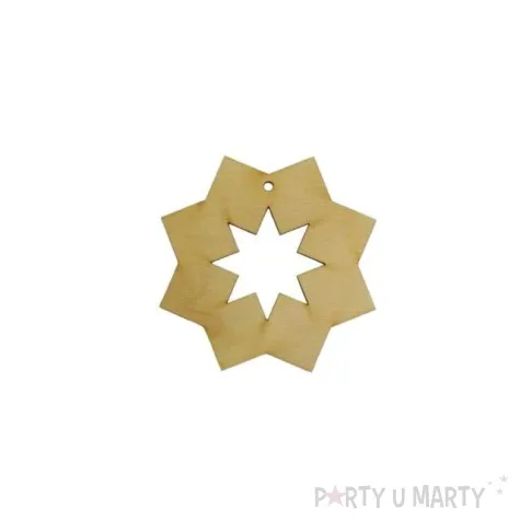 zawieszka drewniana kwiatek 23 77x77 mm