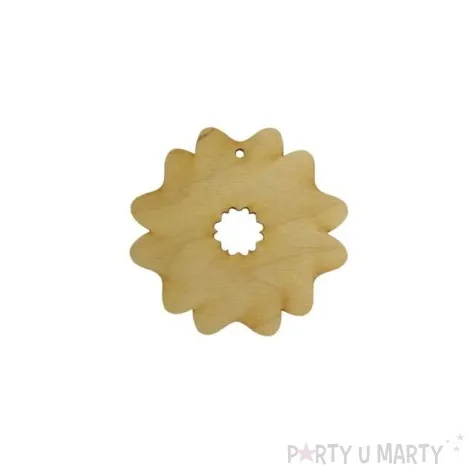 zawieszka drewniana kwiatek 28 84x80 mm