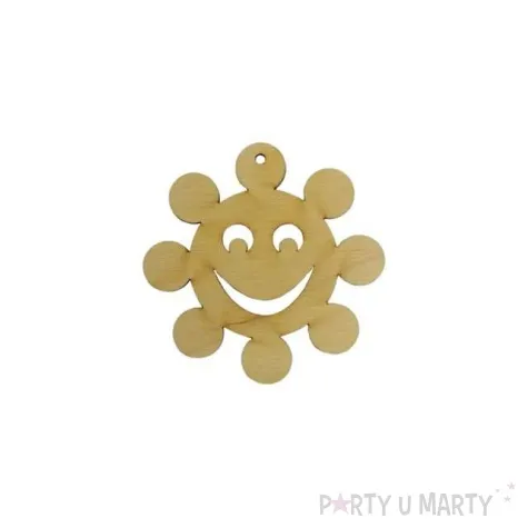 zawieszka drewniana kwiatek 30 80x80 mm