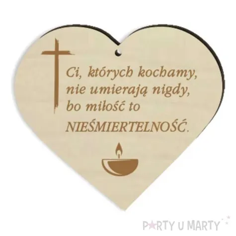 zawieszka drewniana na znicz krzyz i znicz 90x80 mm