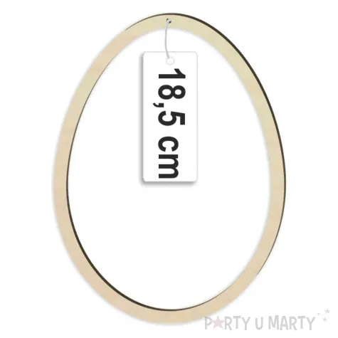 zawieszka drewniana obrys jajka l 185x138 mm