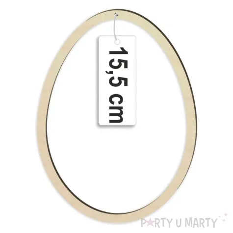 zawieszka drewniana obrys jajka m 155x115 mm