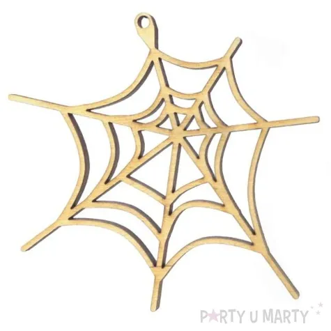 zawieszka drewniana pajeczyna 94 x 87 mm