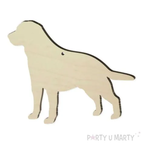 zawieszka drewniana pies labrador 120x100 mm 10 szt