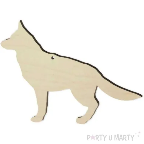 zawieszka drewniana pies wilczur 135x100 mm 10 szt