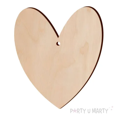 zawieszka drewniana serce 69 x 80 mm