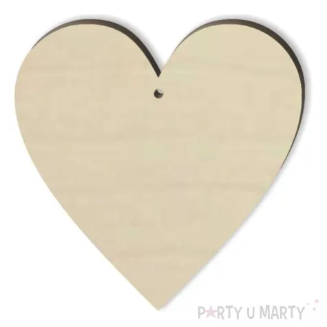 zawieszka drewniana serce 90 x 90 mm